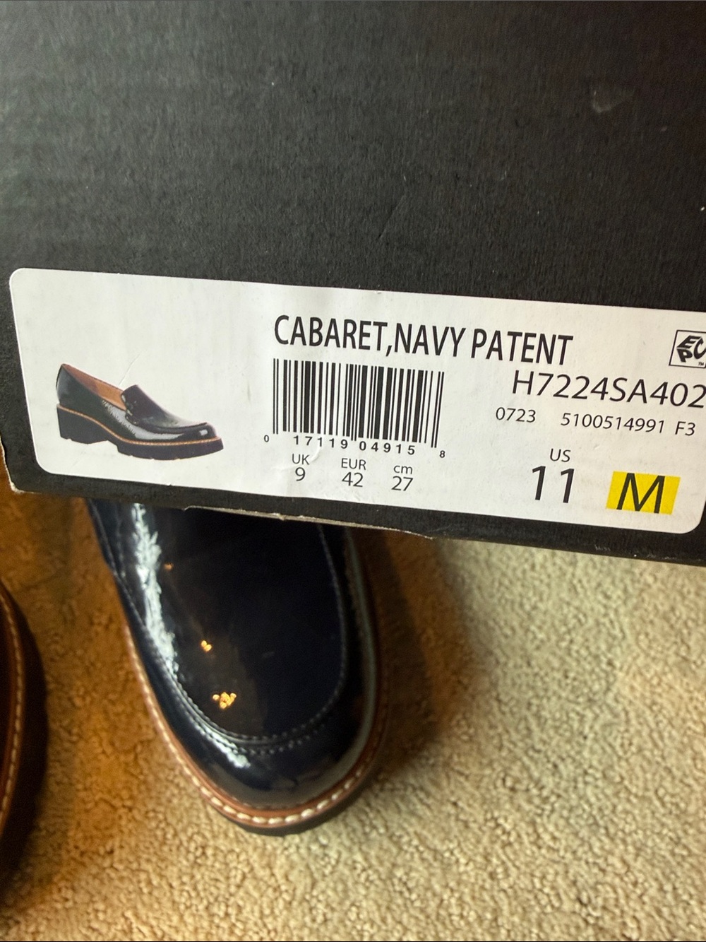 Naturalized Patent Leather Platform Loafers - Navy - Picture 2 of 5